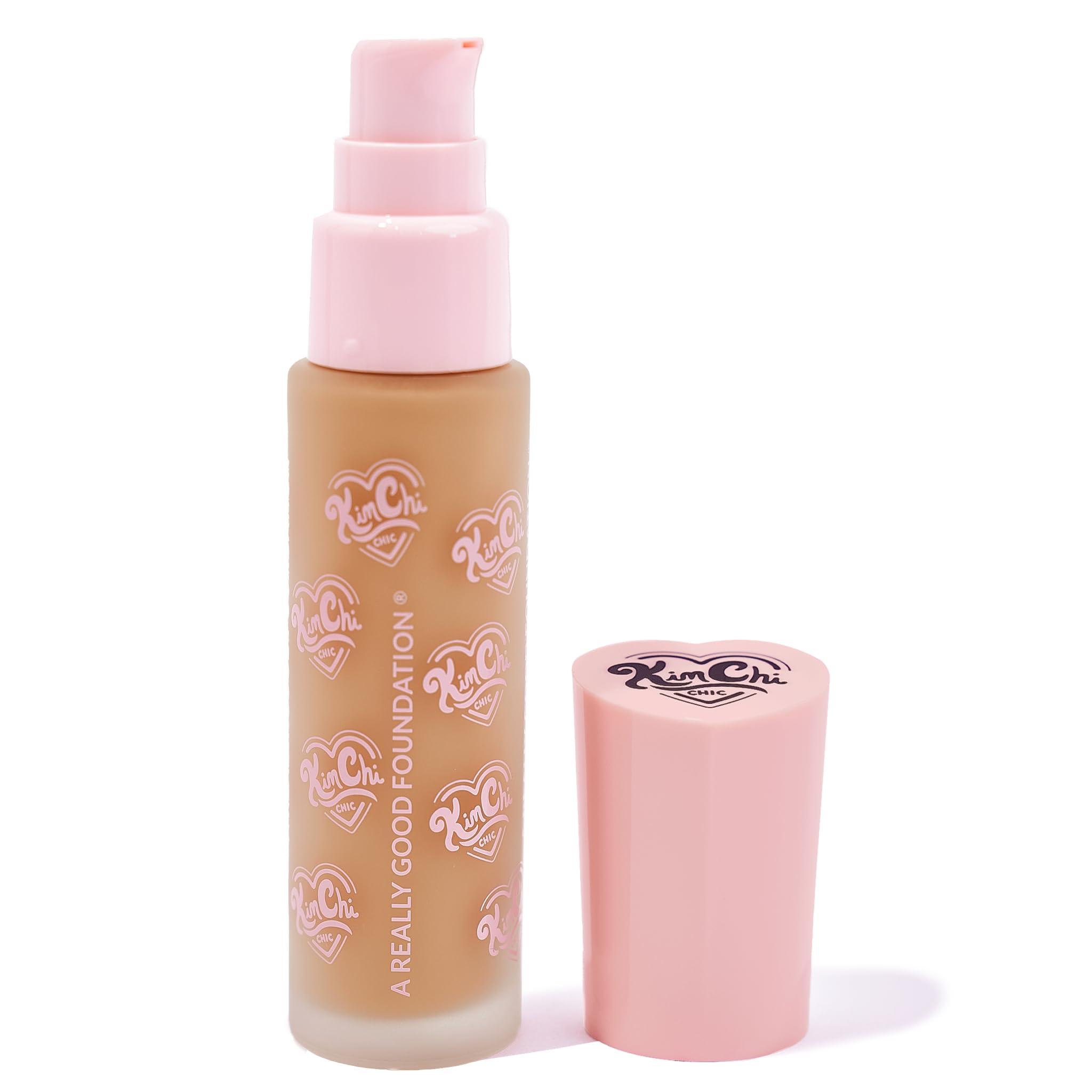 KimChiChic Beauty A Really Good Foundation – Medium to Full Coverage, Lightweight, Vegan & Cruelty-Free (112M Light/Medium + Warm Neutral Undertones)