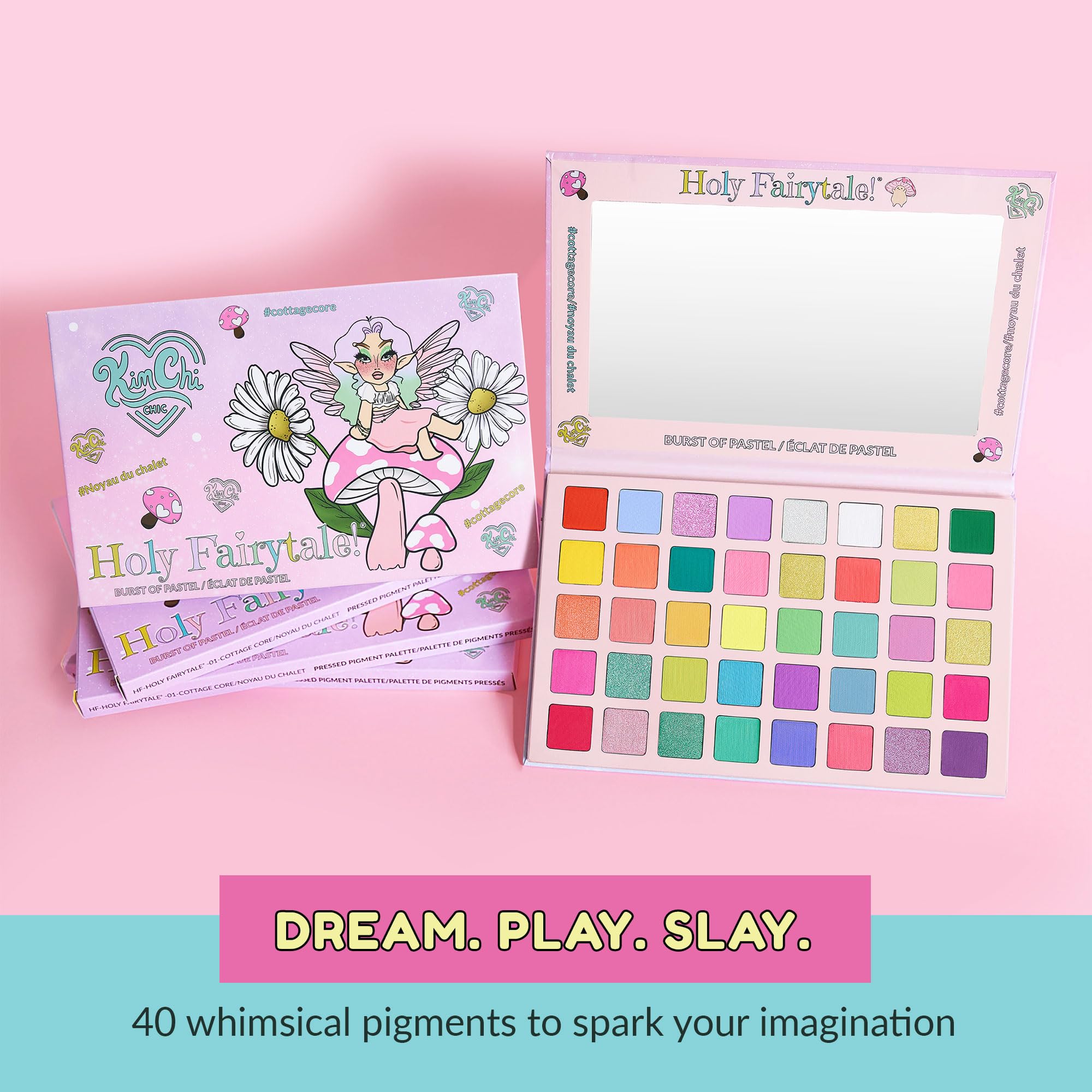 KimChiChic Holy Fairytale Palette – 40-Color Eyeshadow Palette | Highly Pigmented, Blendable, Cruelty-Free