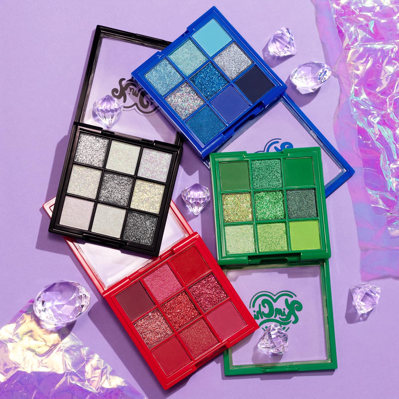 KimChiChic Beauty Jewel Collection Eyeshadow Palette – Ruby | Highly Pigmented Matte & Glitter Shades