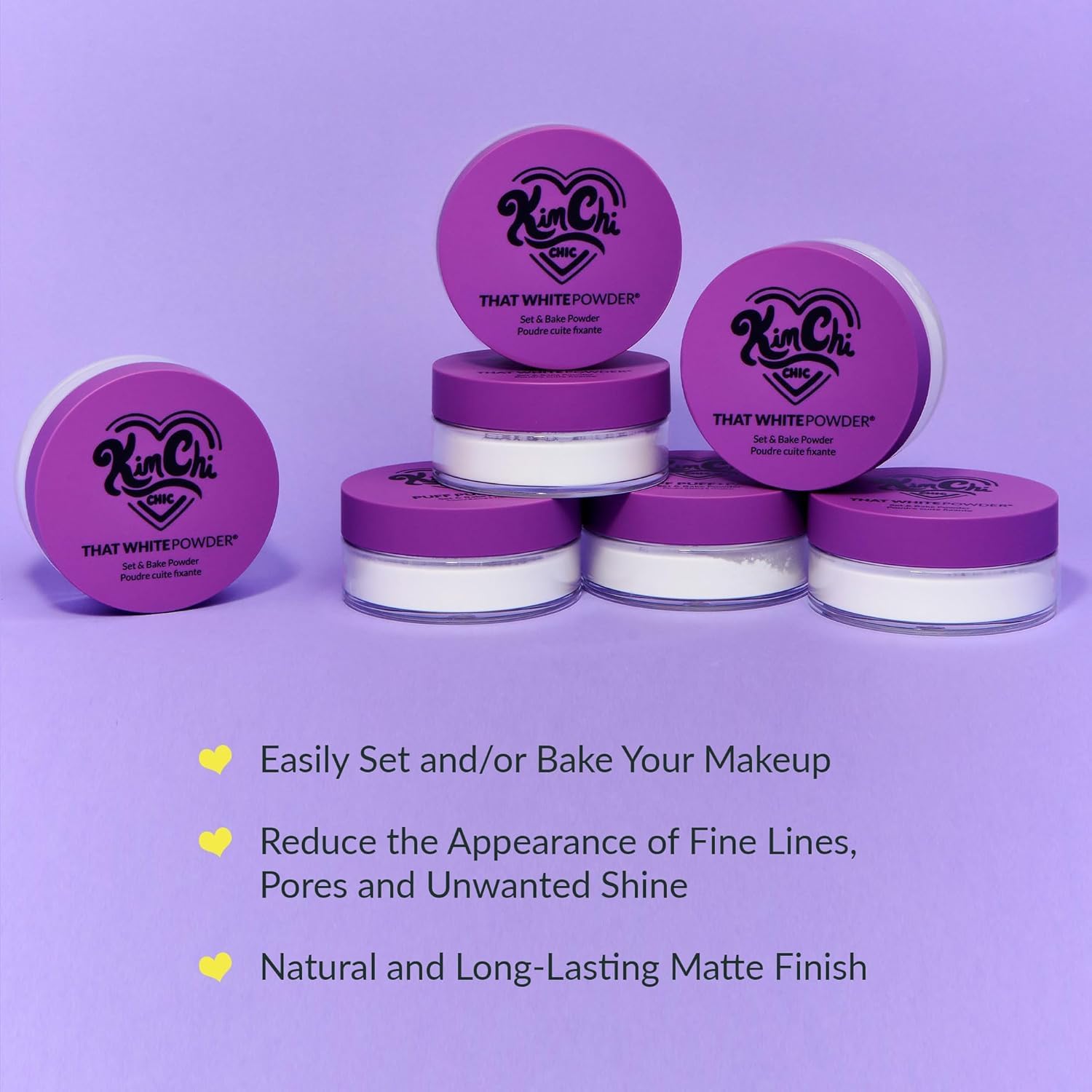 KimChiChic Beauty Mini Me That White Powder Set | Matte Setting Powder 0.17 oz