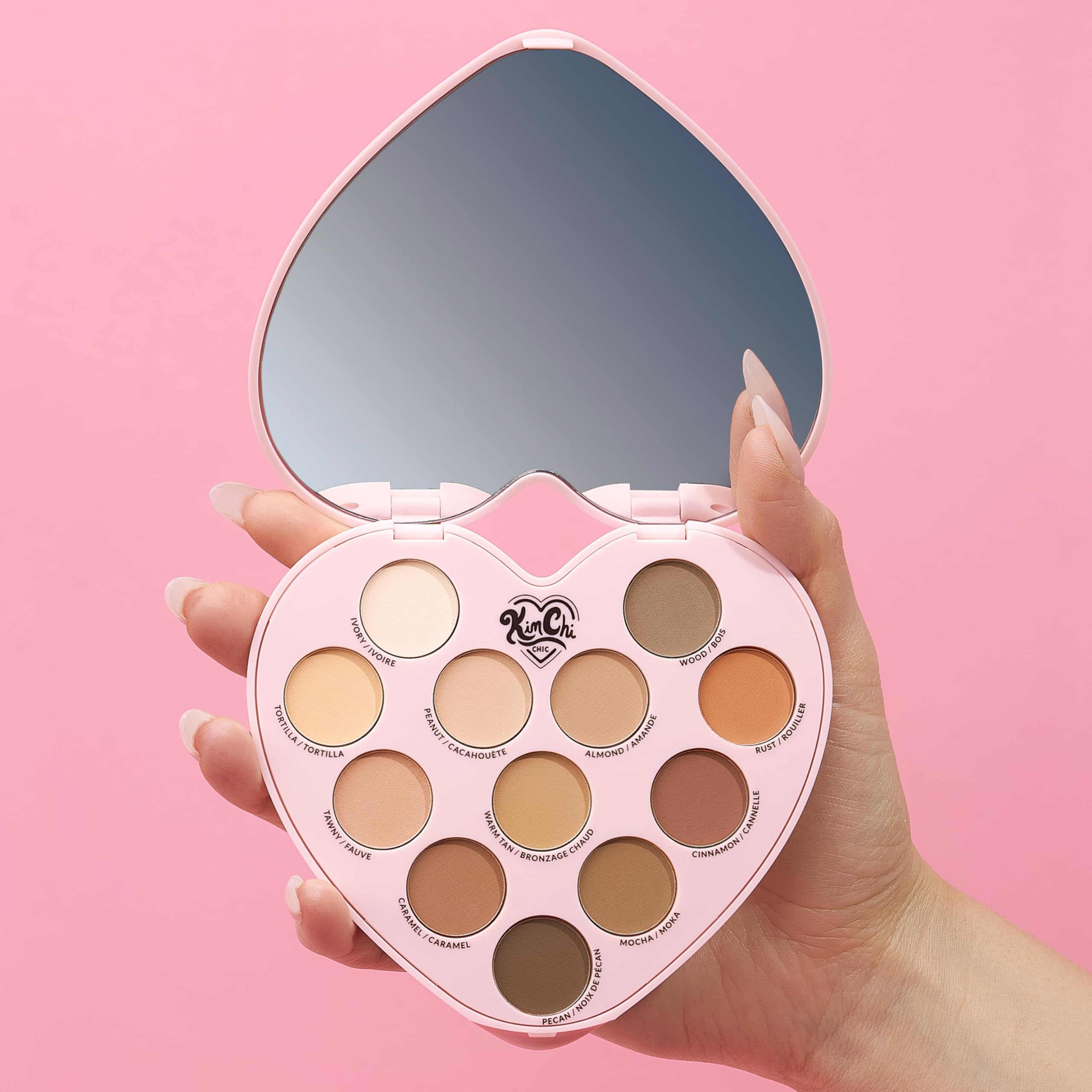 KimChiChic Beauty Spinning Hearts Love Eyeshadow Palette – 12 Shades, Long-Lasting, Cruelty-Free
