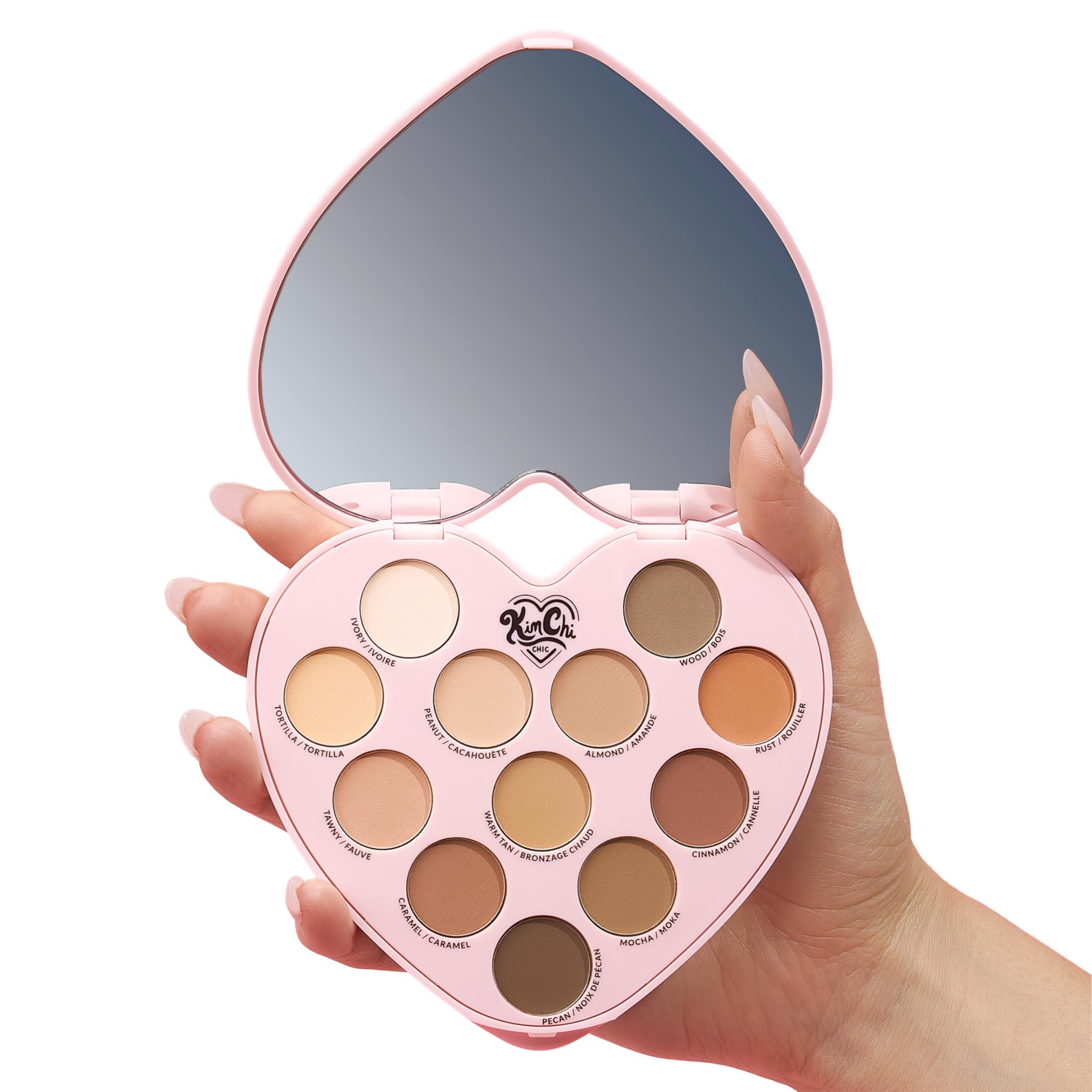 KimChiChic Beauty Spinning Hearts Love Eyeshadow Palette – 12 Shades, Long-Lasting, Cruelty-Free