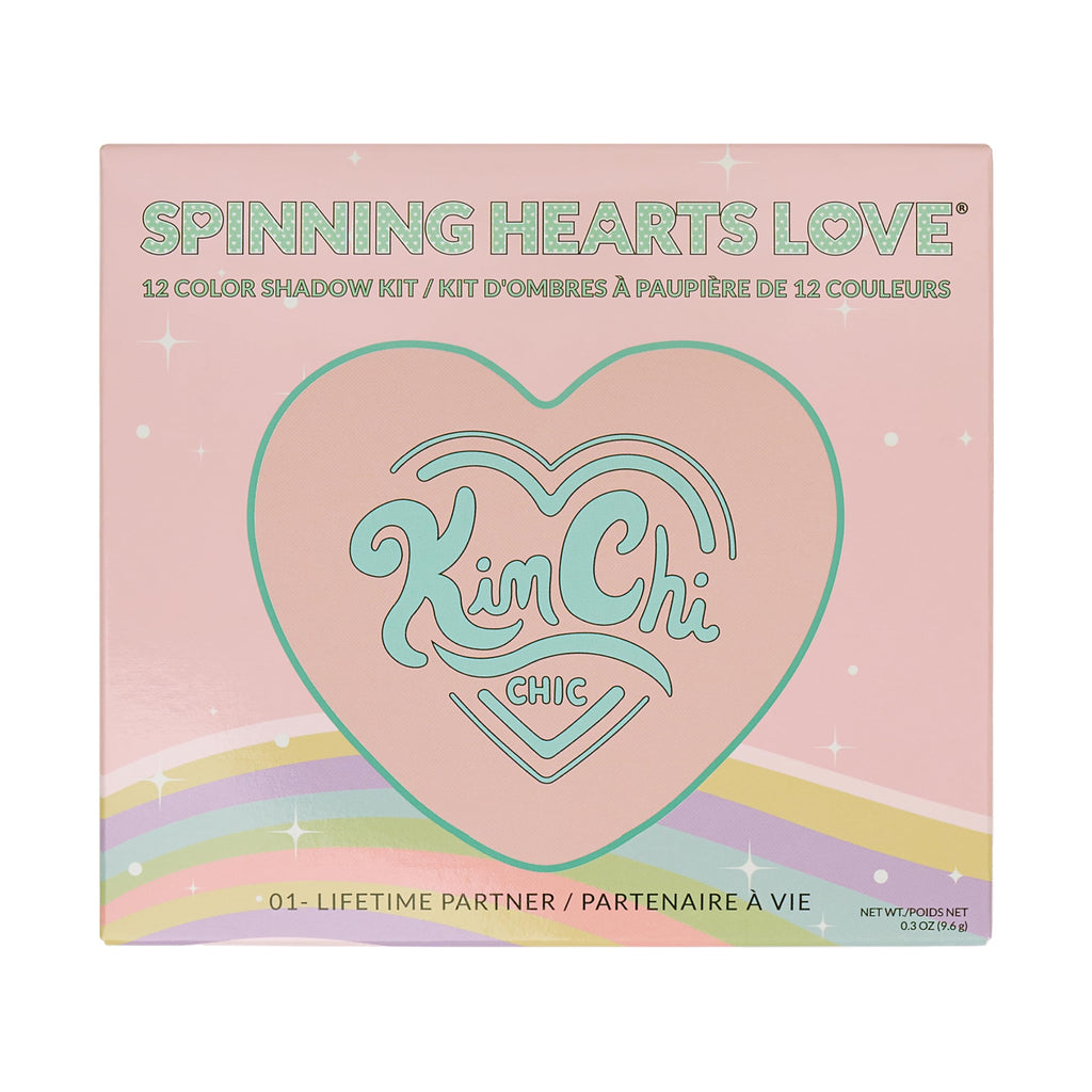 KimChiChic Beauty Spinning Hearts Love Eyeshadow Palette – 12 Shades, Long-Lasting, Cruelty-Free