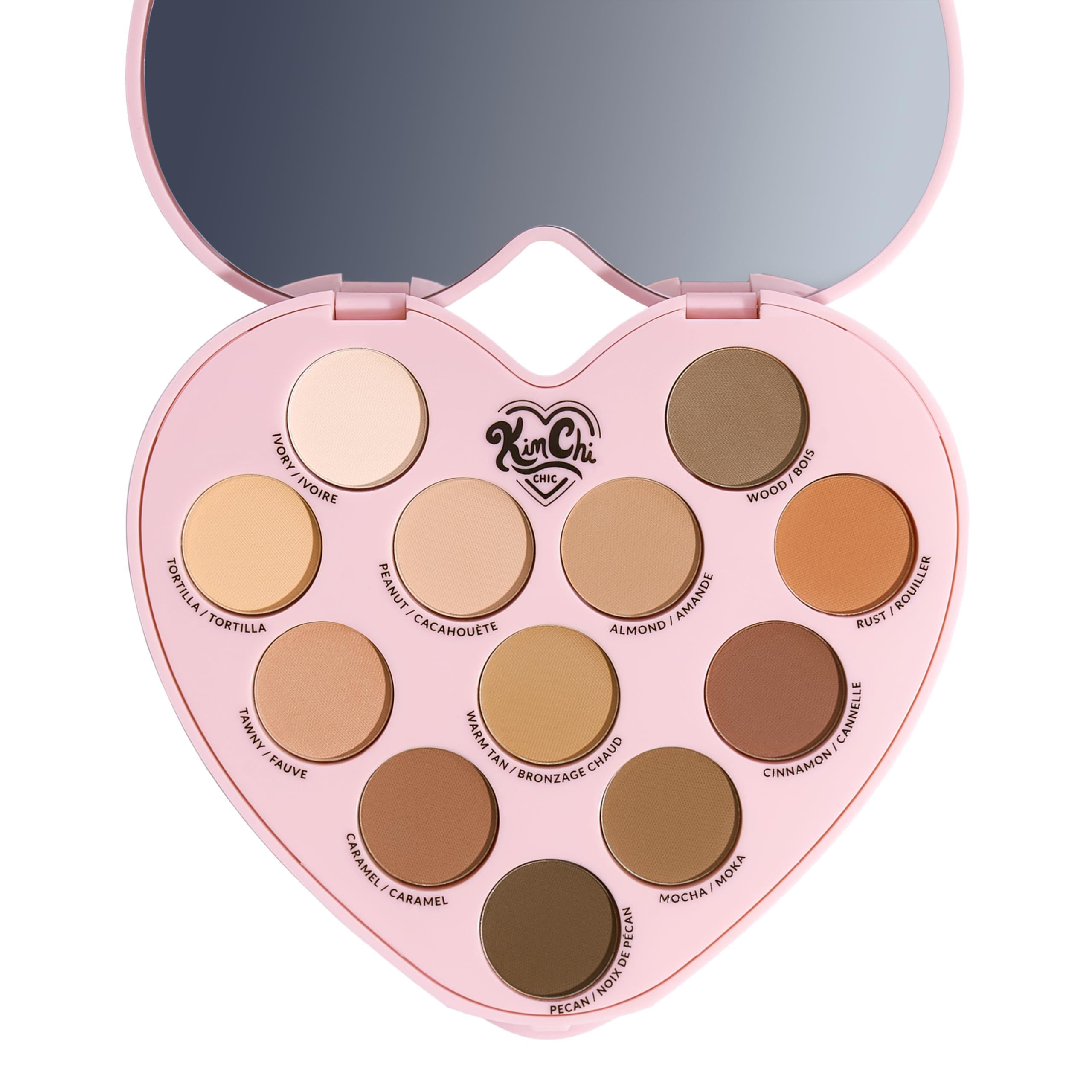 KimChiChic Beauty Spinning Hearts Love Eyeshadow Palette – 12 Shades, Long-Lasting, Cruelty-Free