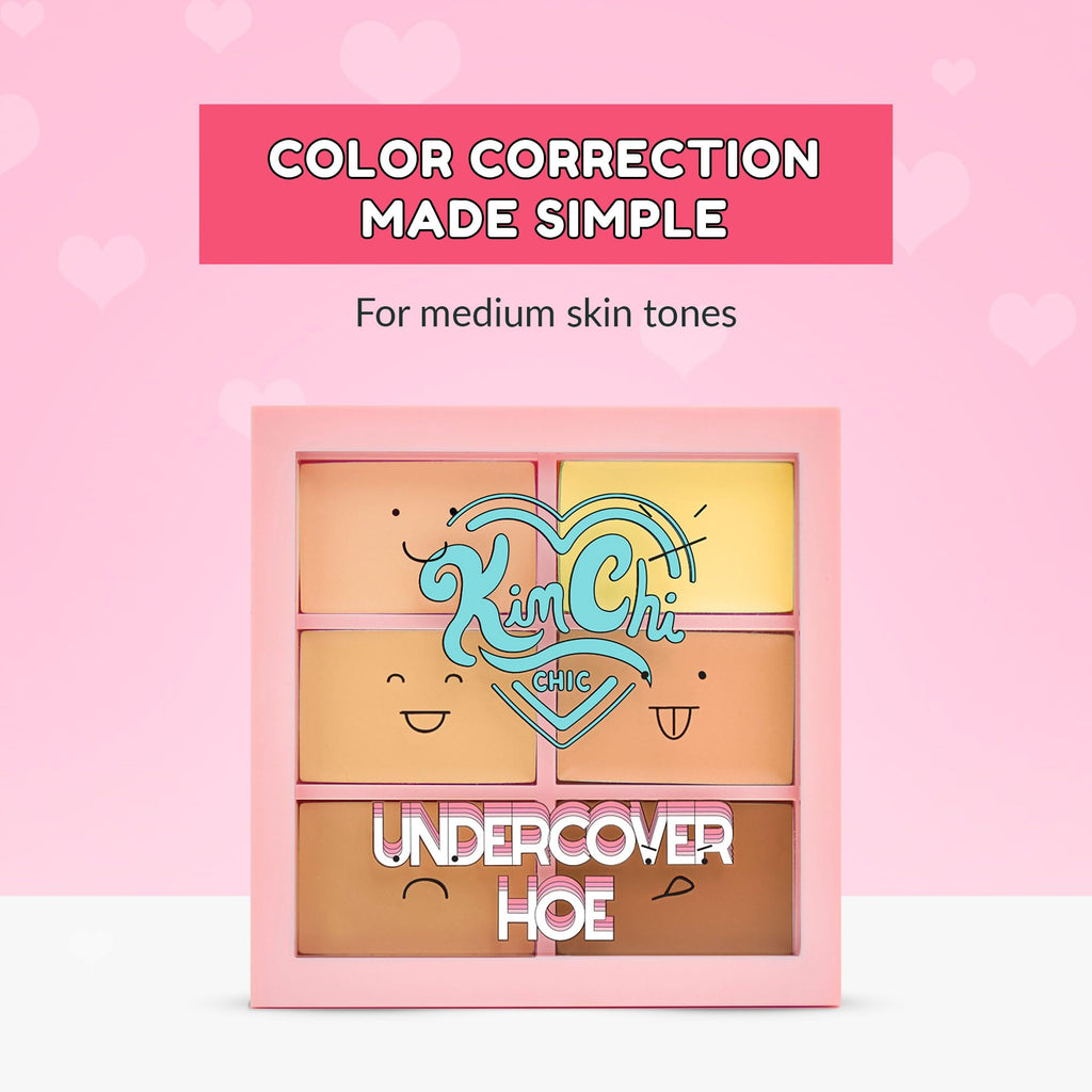Kimchi Chic Beauty Undercover Hoe Corrector Palette – Full Coverage Concealer, Creamy & Long-Wearing, Cruelty-Free (Medium, 0.25 oz)