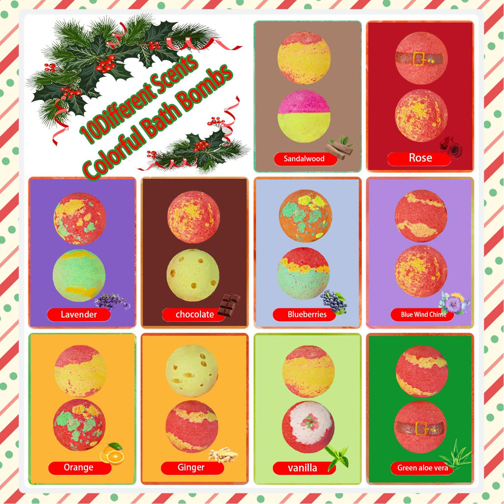 Kims Cosiart 20-Pack Bath Balls with Surprises – Christmas Gift Set