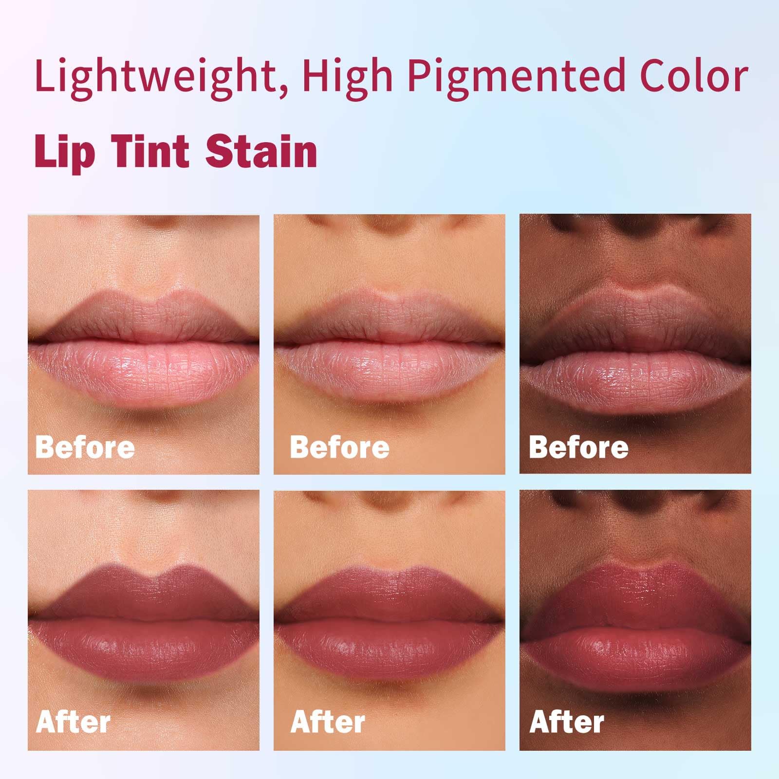 KIMUSE Lip Stain Set – 5-Piece Matte, Long-Wear Lip Color