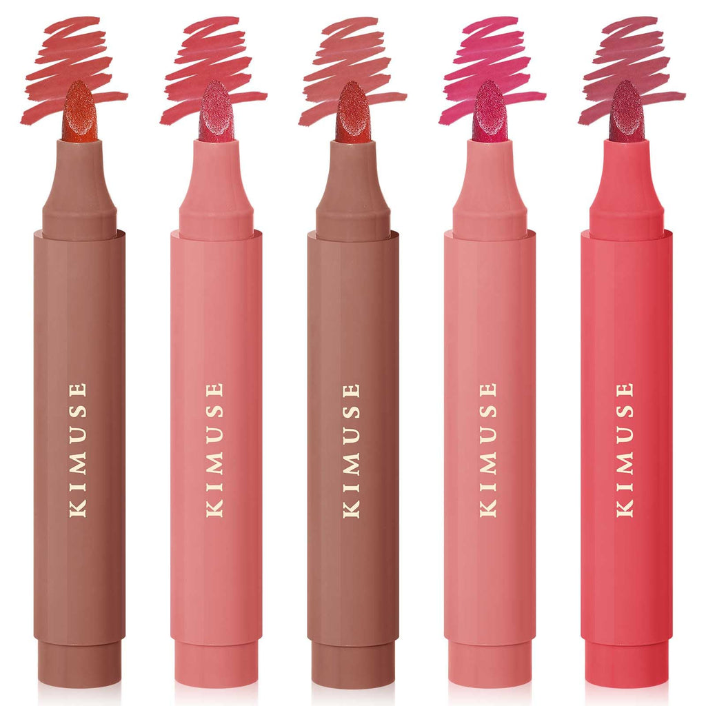 KIMUSE Lip Stain Set – 5-Piece Matte, Long-Wear Lip Color