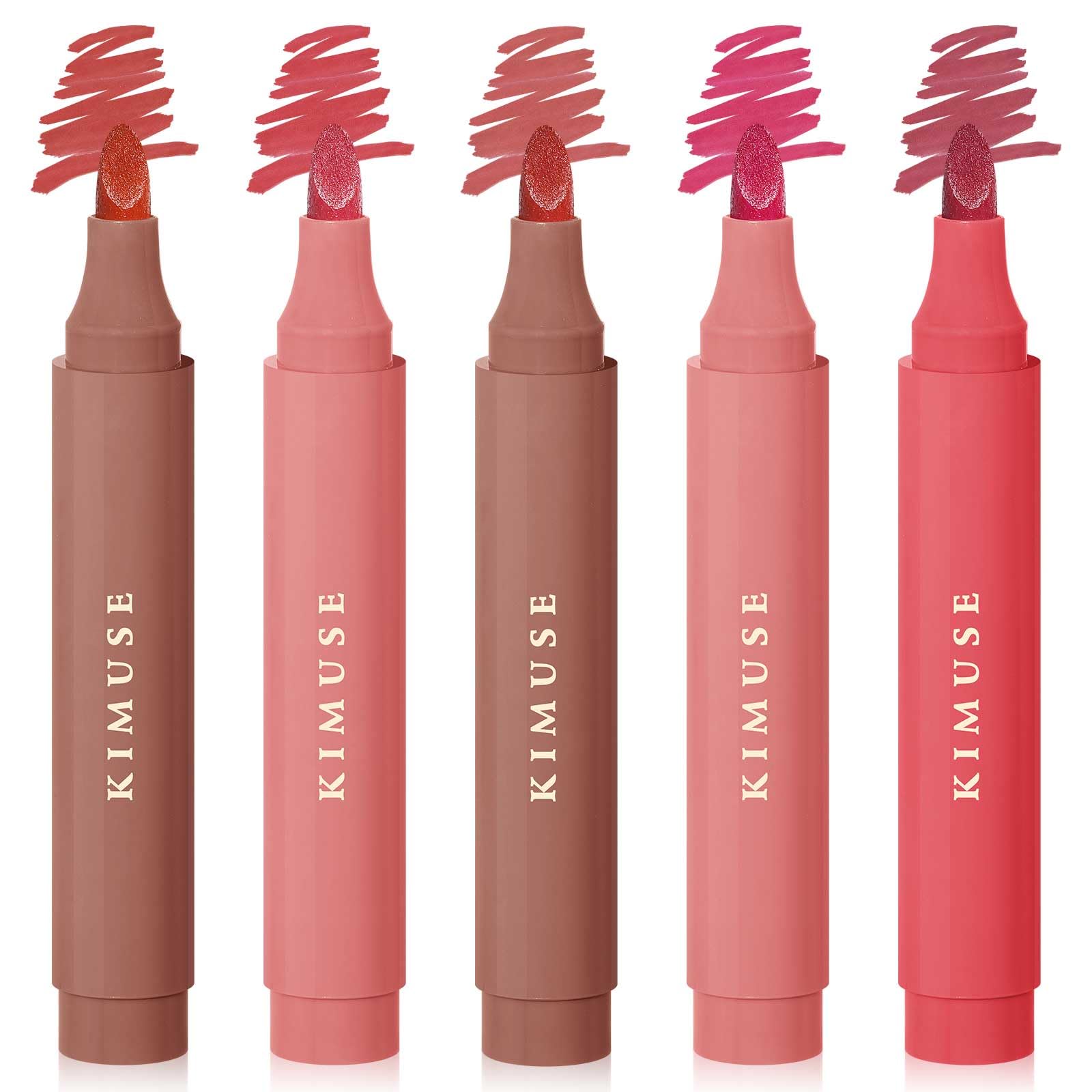KIMUSE Lip Stain Set – 5-Piece Matte, Long-Wear Lip Color