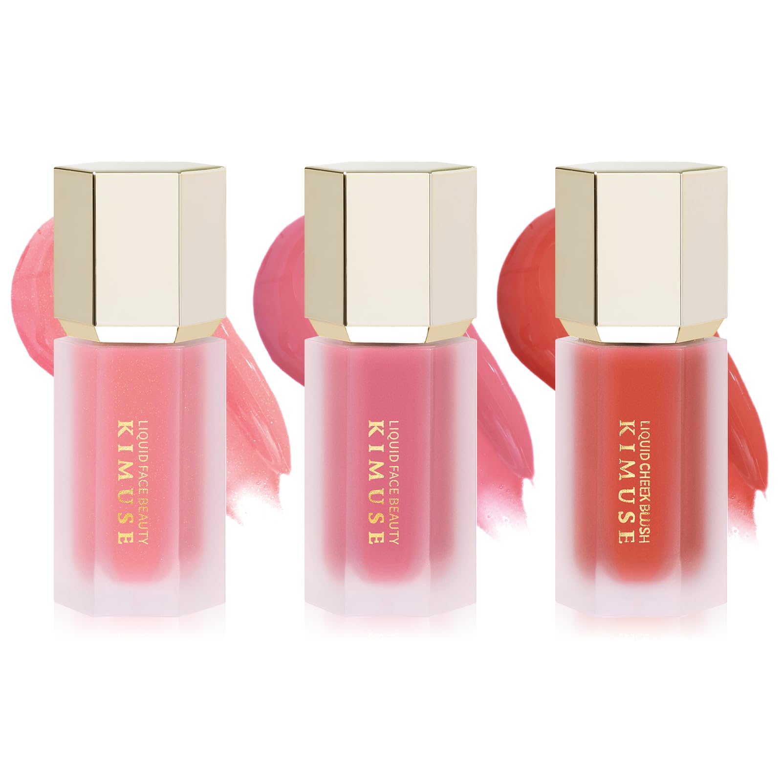KIMUSE Liquid Blush - Soft Cream Blush, Long-Wearing, Waterproof & Smudge Proof, Dewy Finish