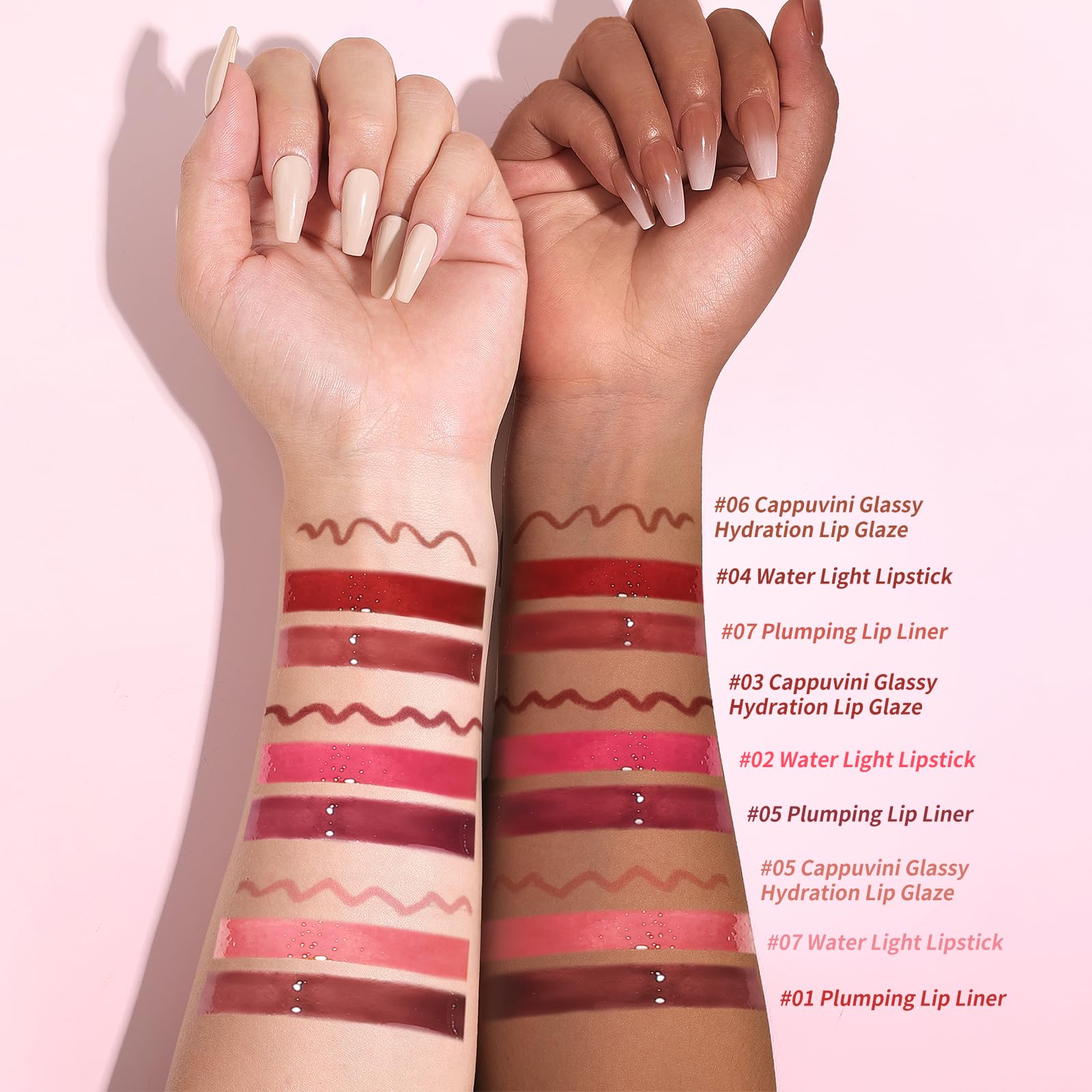KIMUSE 3PCS Lip Combo Set – Matte Lip Liner, Hydrating Tint Lip Balm & Juicy Gloss Tint