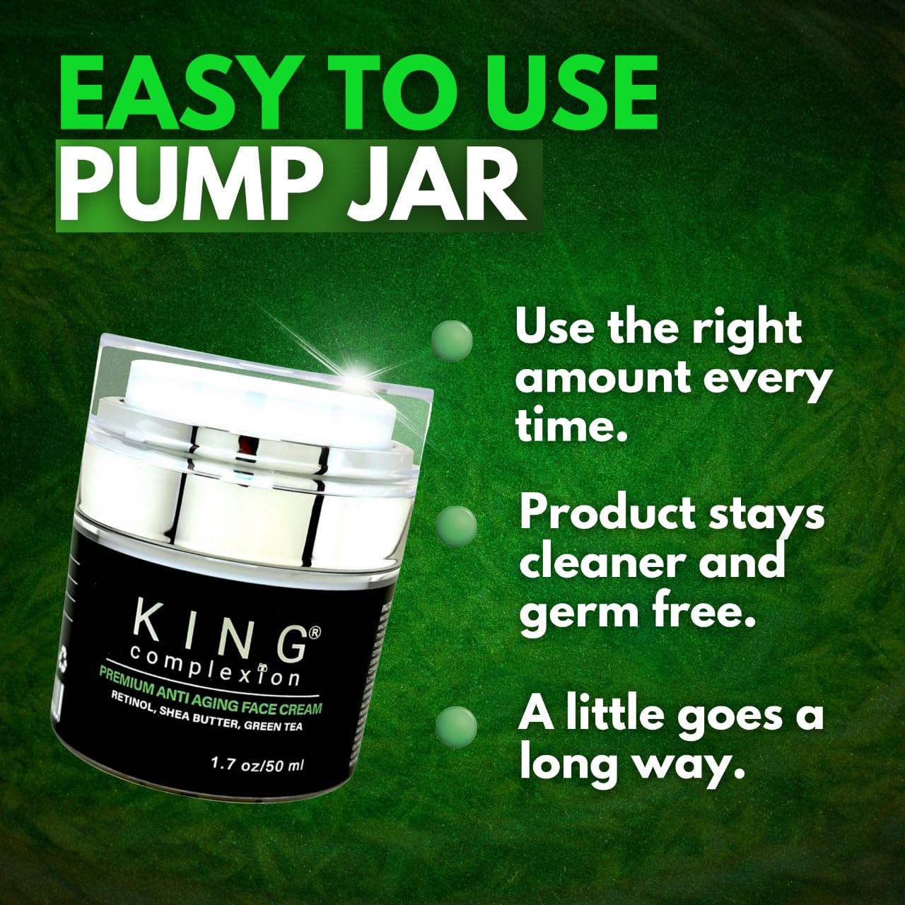 KING Complexion Mens Anti Aging Face Cream – Organic, Non-Greasy Retinol Moisturizer for All Skin Types | Black-Owned