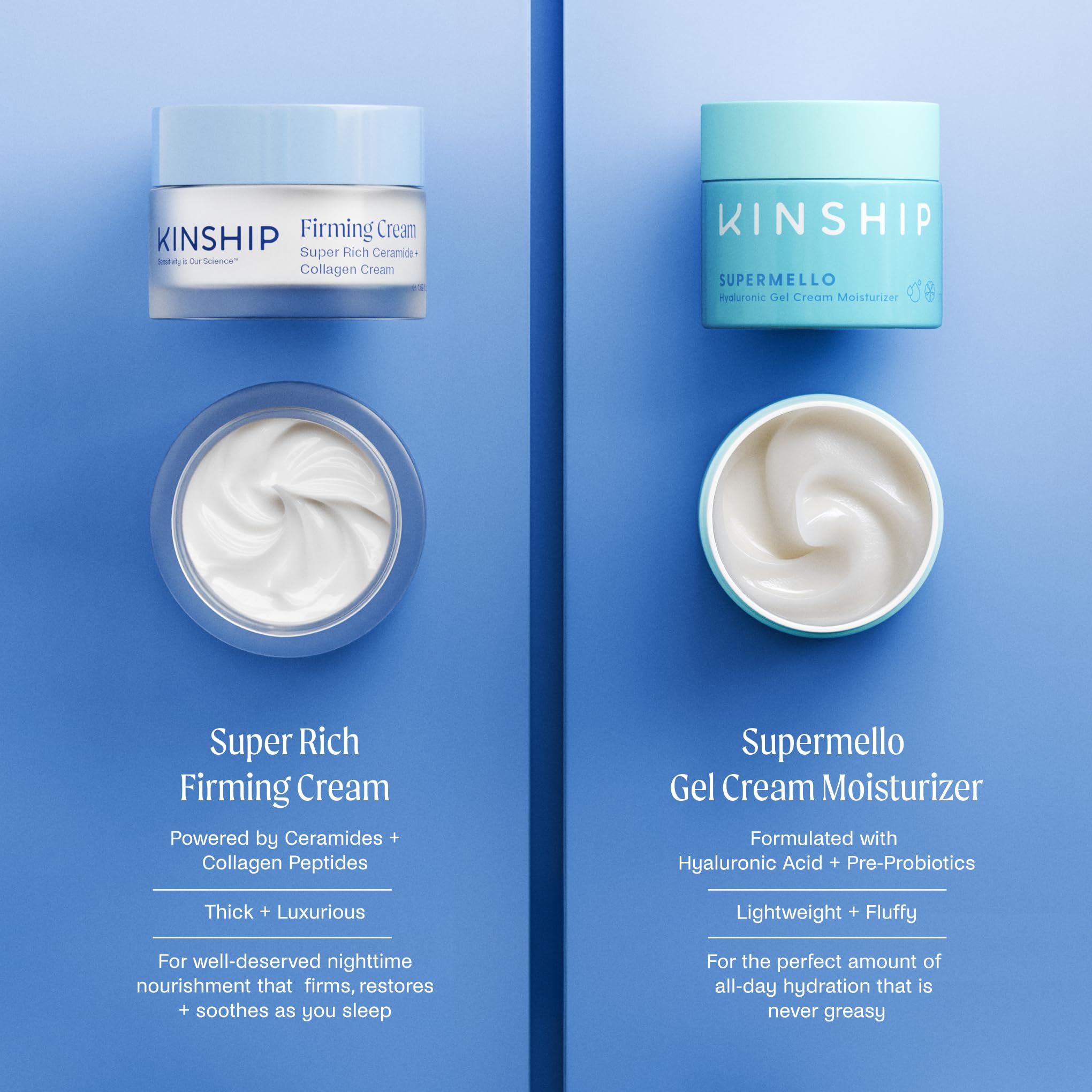 Kinship Super Rich Collagen + Ceramide Firming Cream | Ultra-Hydrating Anti-Aging Moisturizer (1.7 oz) | Fragrance-Free