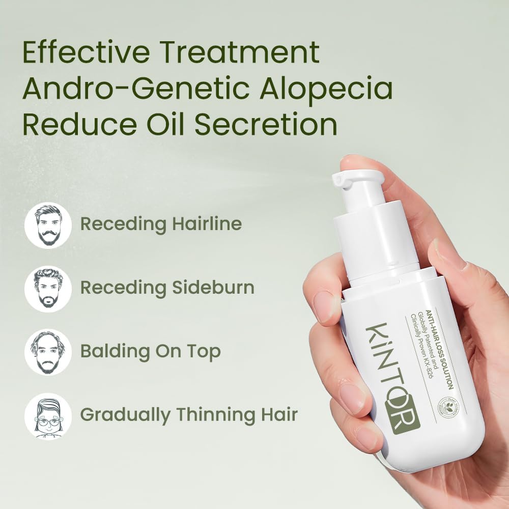 KINTOR 0.5% KX-826 DHT Blocker Hair Thickening Spray | Plant-Based Growth Solution