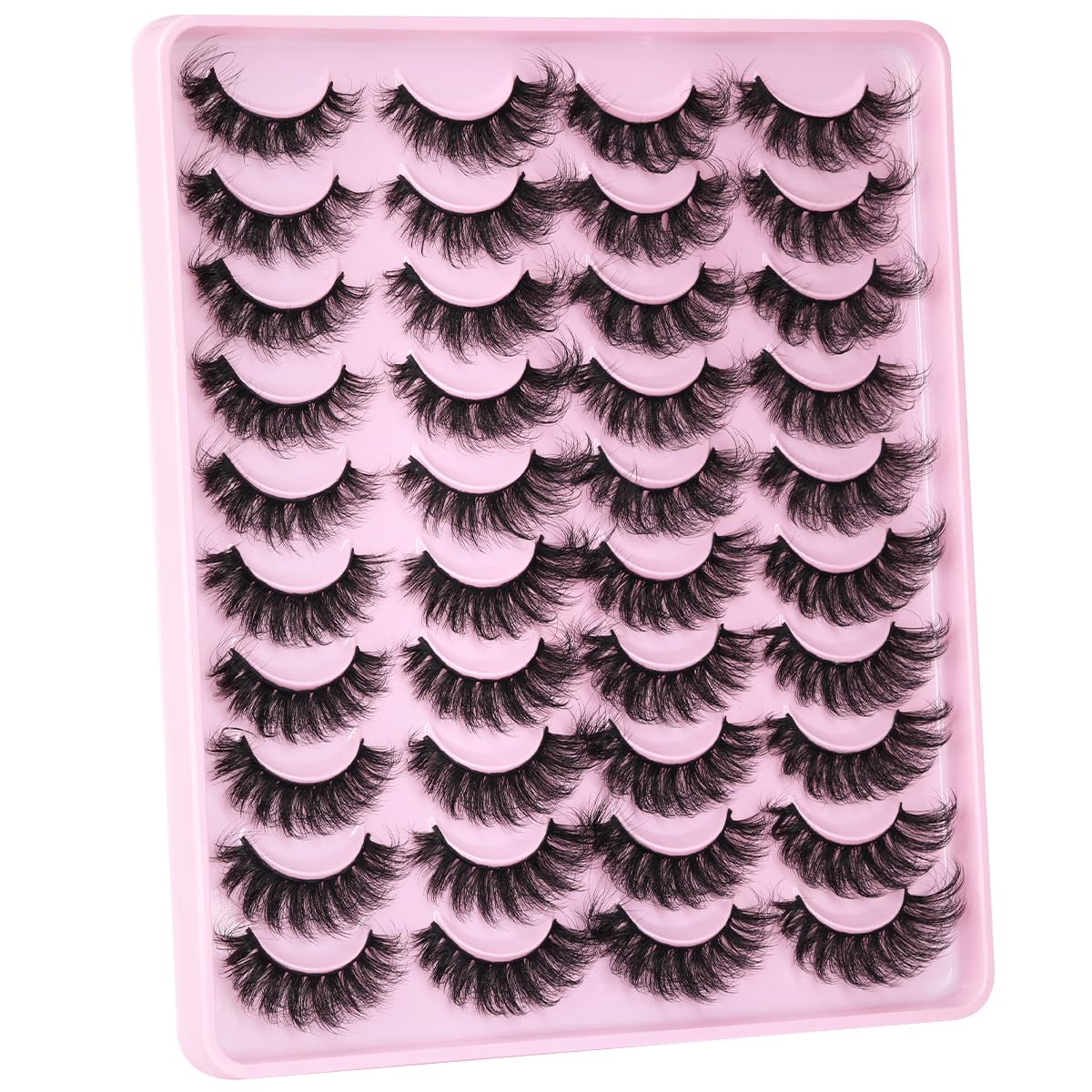 Kiromiro Mink Lashes Fluffy Faux Mink, 20mm D-Curl Russian Cat Eye, 20 Pairs