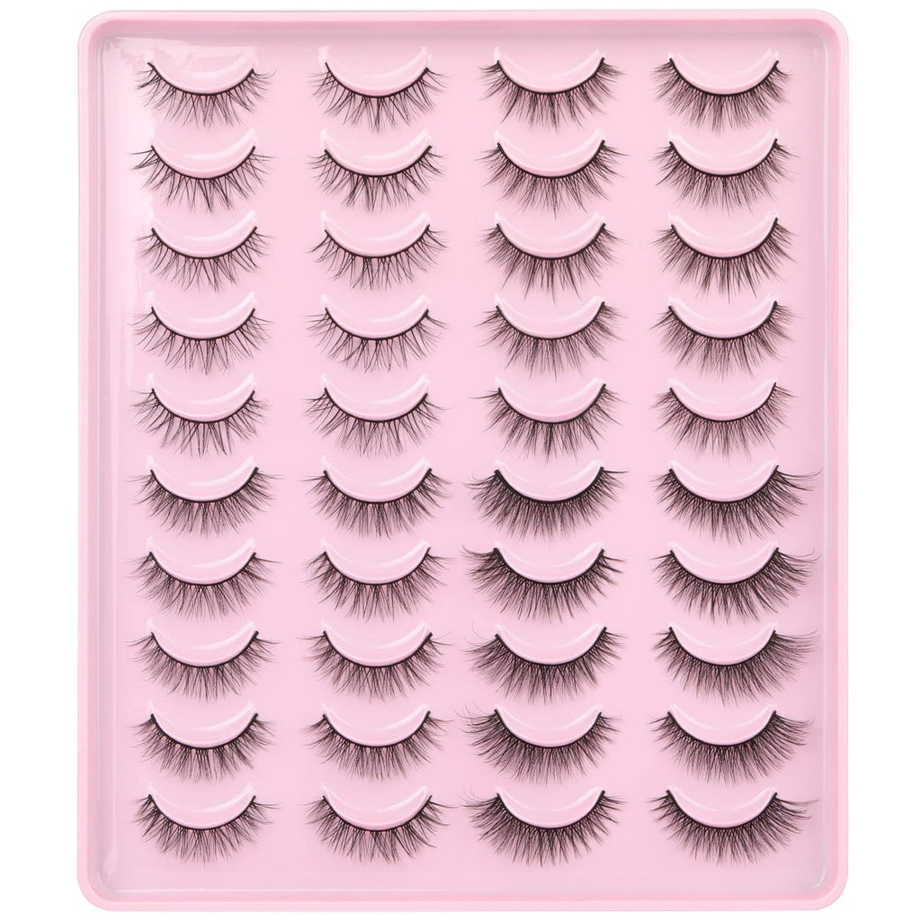Kiromiro False Eyelashes – Natural Look, 4 Styles, Wispy 3D Lashes Pack