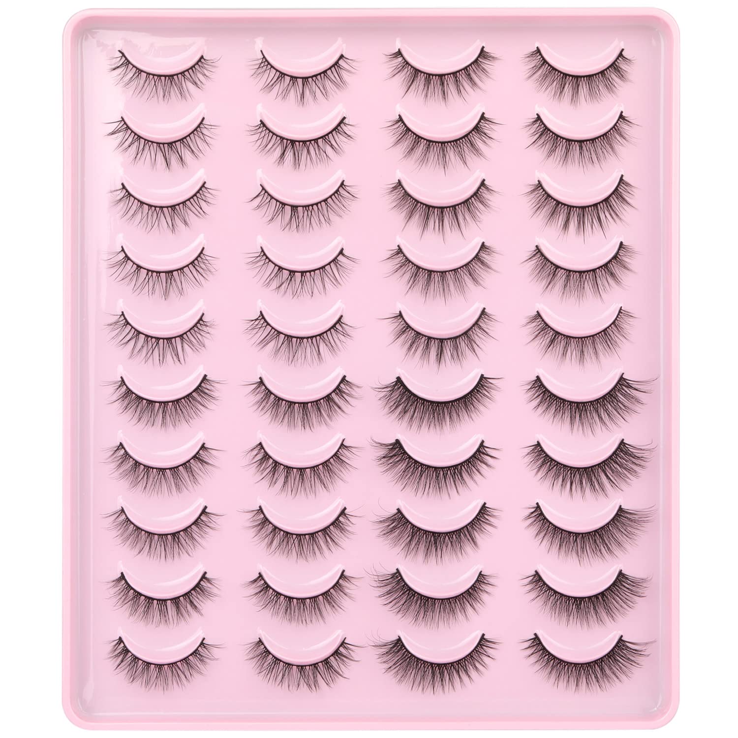 Kiromiro False Eyelashes – Natural Look, 4 Styles, Wispy 3D Lashes Pack