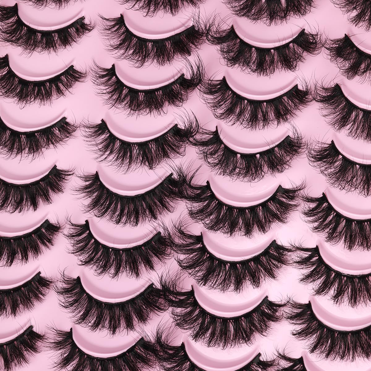 Kiromiro Mink Lashes Fluffy Faux Mink, 20mm D-Curl Russian Cat Eye, 20 Pairs