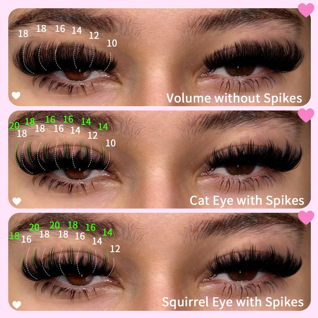 Kiromiro Lash Clusters with Spikes — Fluffy 10–18mm Volume DIY Lashes