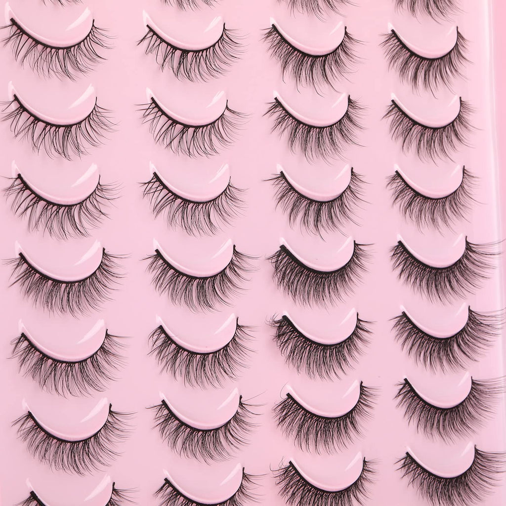 Kiromiro False Eyelashes – Natural Look, 4 Styles, Wispy 3D Lashes Pack