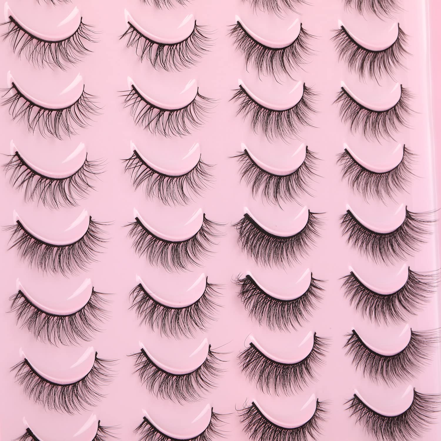 Kiromiro False Eyelashes – Natural Look, 4 Styles, Wispy 3D Lashes Pack