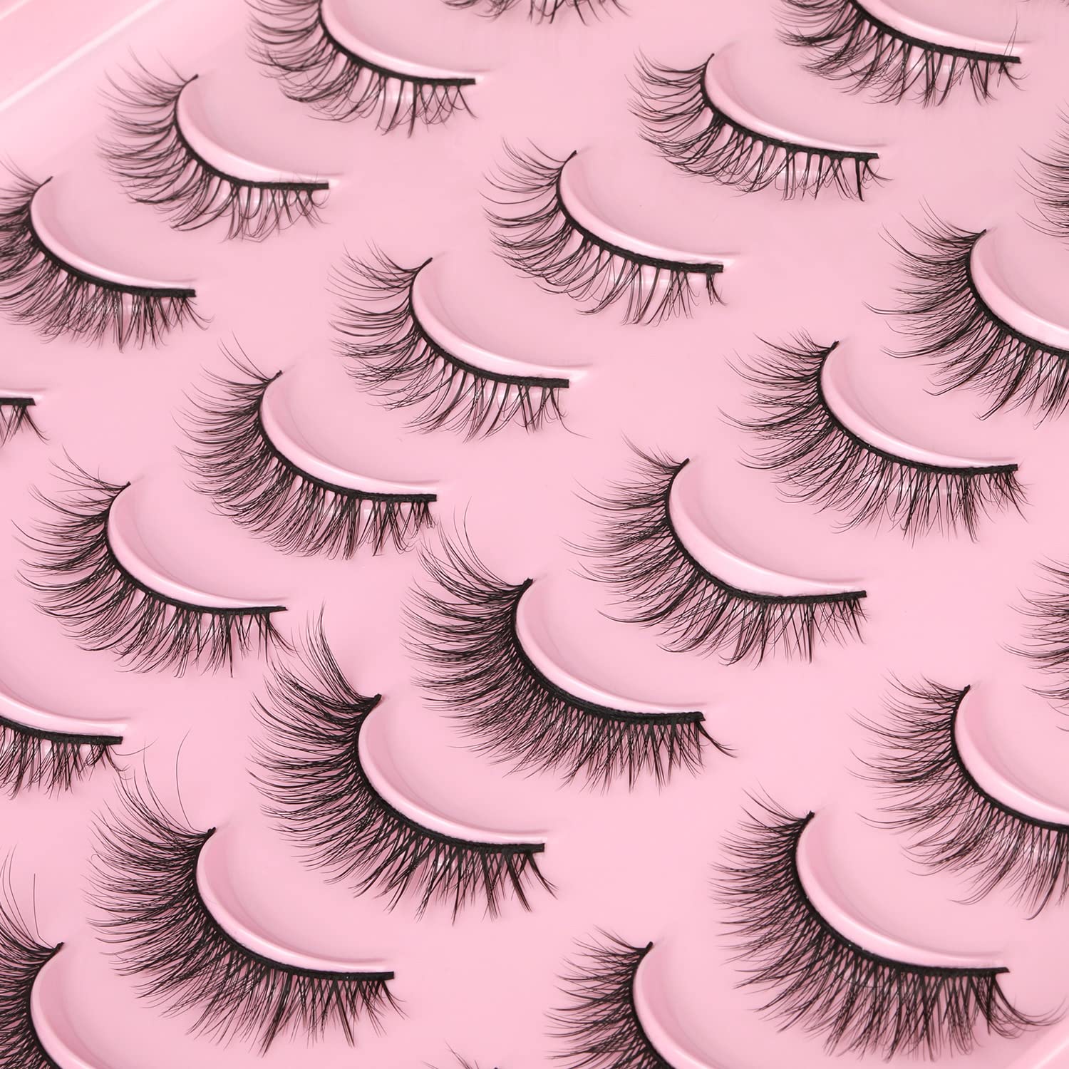 Kiromiro False Eyelashes – Natural Look, 4 Styles, Wispy 3D Lashes Pack
