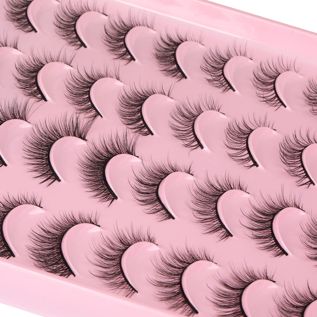 Kiromiro False Eyelashes – Natural Look, 4 Styles, Wispy 3D Lashes Pack