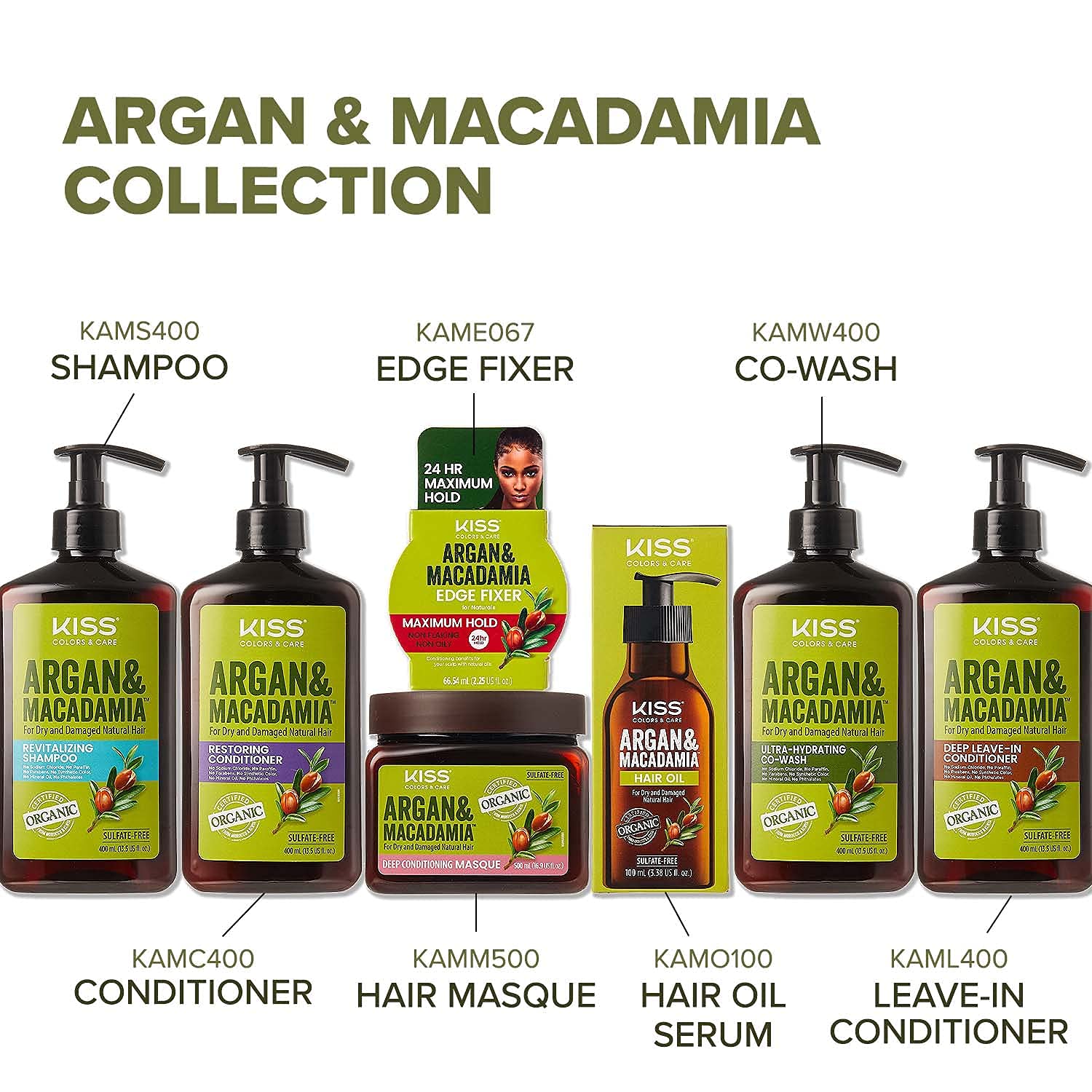 KISS Argan & Macadamia Reparative Hair Oil Serum 100mL