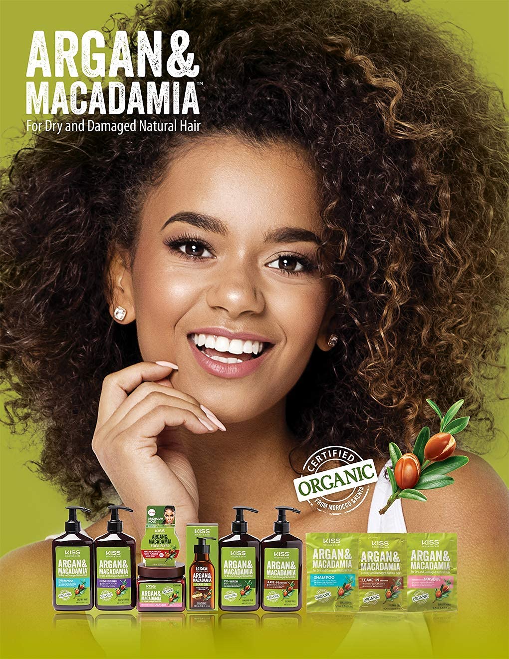 KISS Argan & Macadamia Reparative Hair Oil Serum 100mL