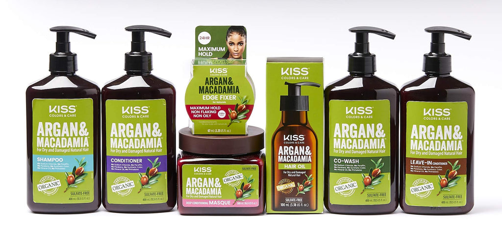 KISS Argan & Macadamia Edge Fixer – 24HR Hold, 67mL, 2-Pack