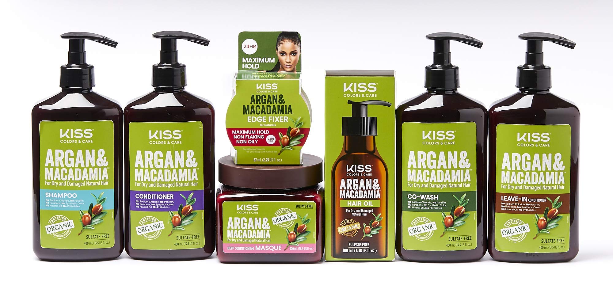 KISS Argan & Macadamia Edge Fixer – 24HR Hold, 67mL, 2-Pack