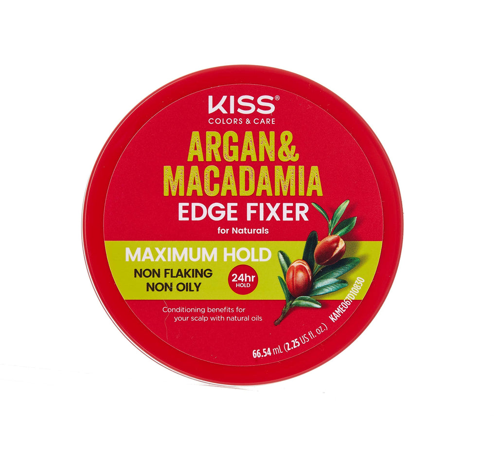 KISS Argan & Macadamia Edge Fixer – 24HR Hold, 67mL, 2-Pack