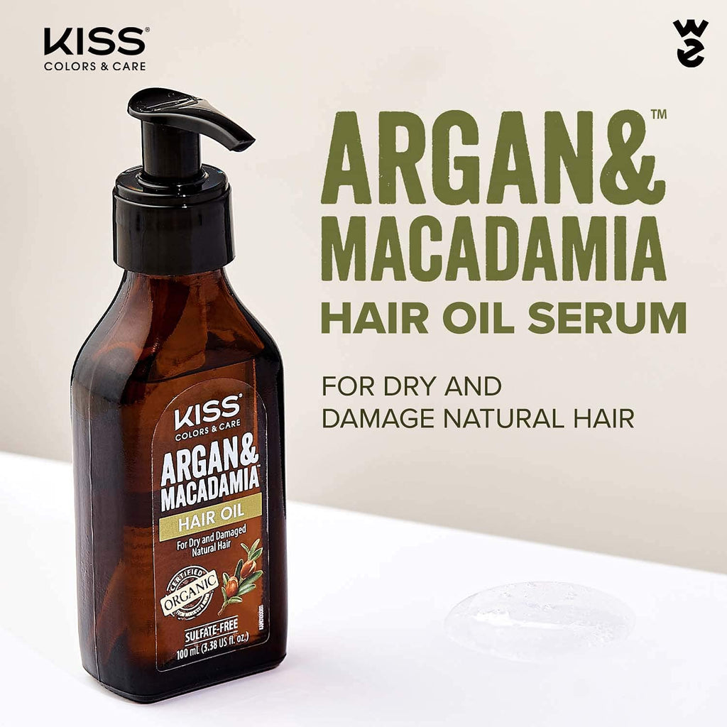 KISS Argan & Macadamia Reparative Hair Oil Serum 100mL