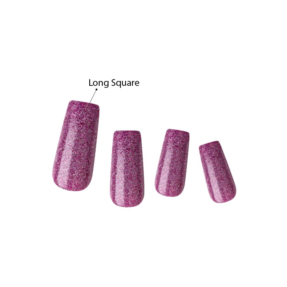 KISS Dreamdust False Nails Kit – Ready-to-Wear Gel Sculpted Nails with Glue & Stick