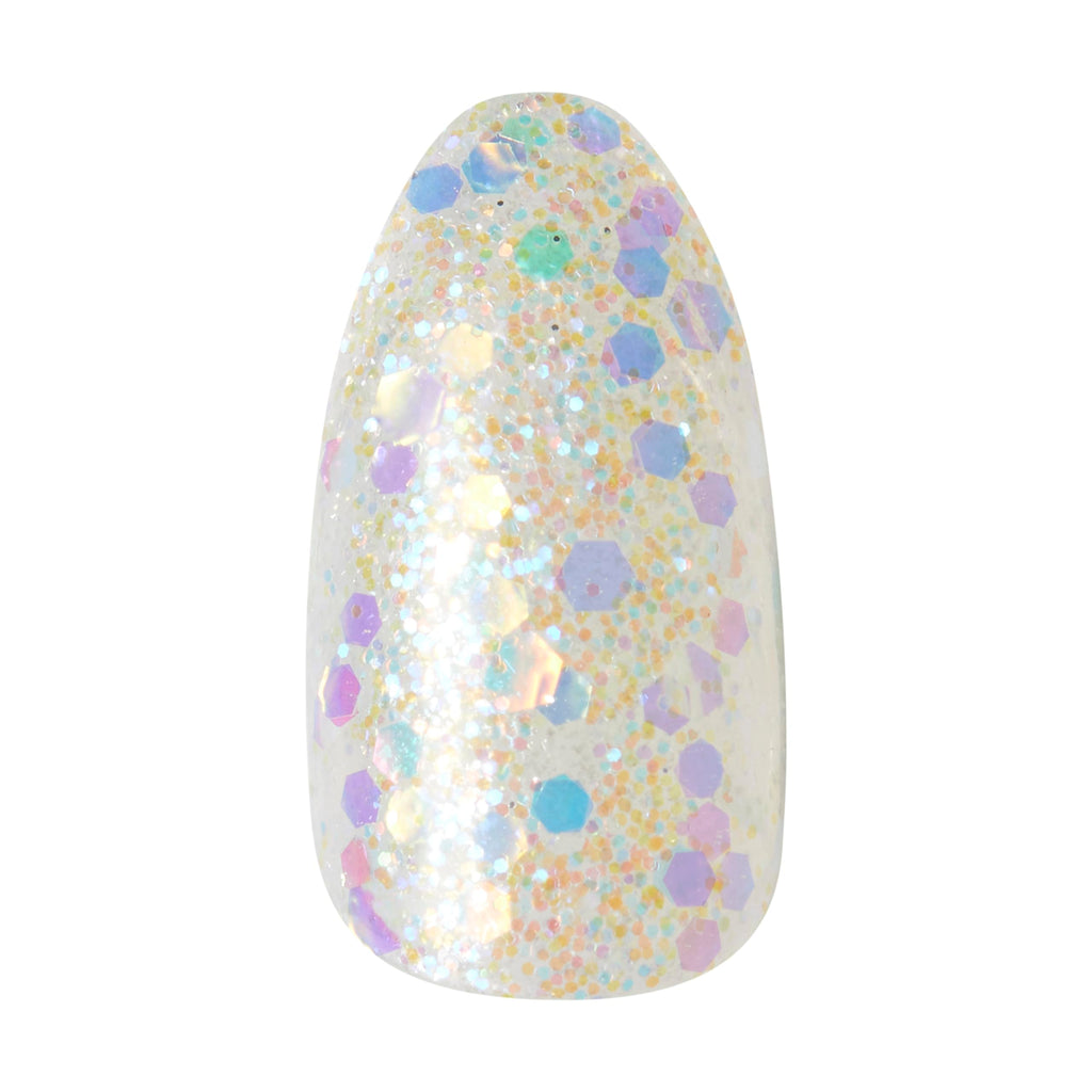 KISS imPRESS Press-On Manicure: Evergreen Mint Glitter, Medium Almond Nails, No Glue