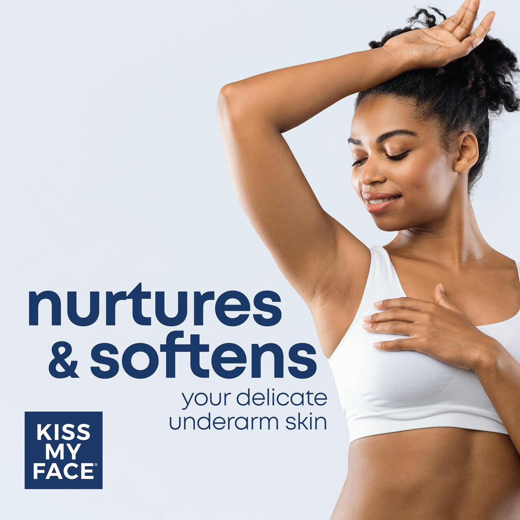 Kiss My Face Active Life Deodorant – Aluminum-Free, Fragrance-Free with Probiotics & Coconut Oil | 72 Hour Odor Control, 3-Pack