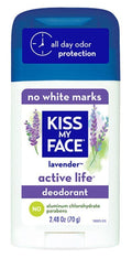 Kiss My Face Deodorant Stick Active Lavender – 2 Pack, 73 ml Each