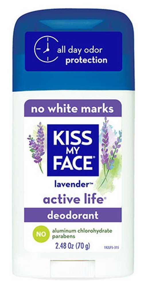 Kiss My Face Deodorant Stick Active Lavender – 2 Pack, 73 ml Each