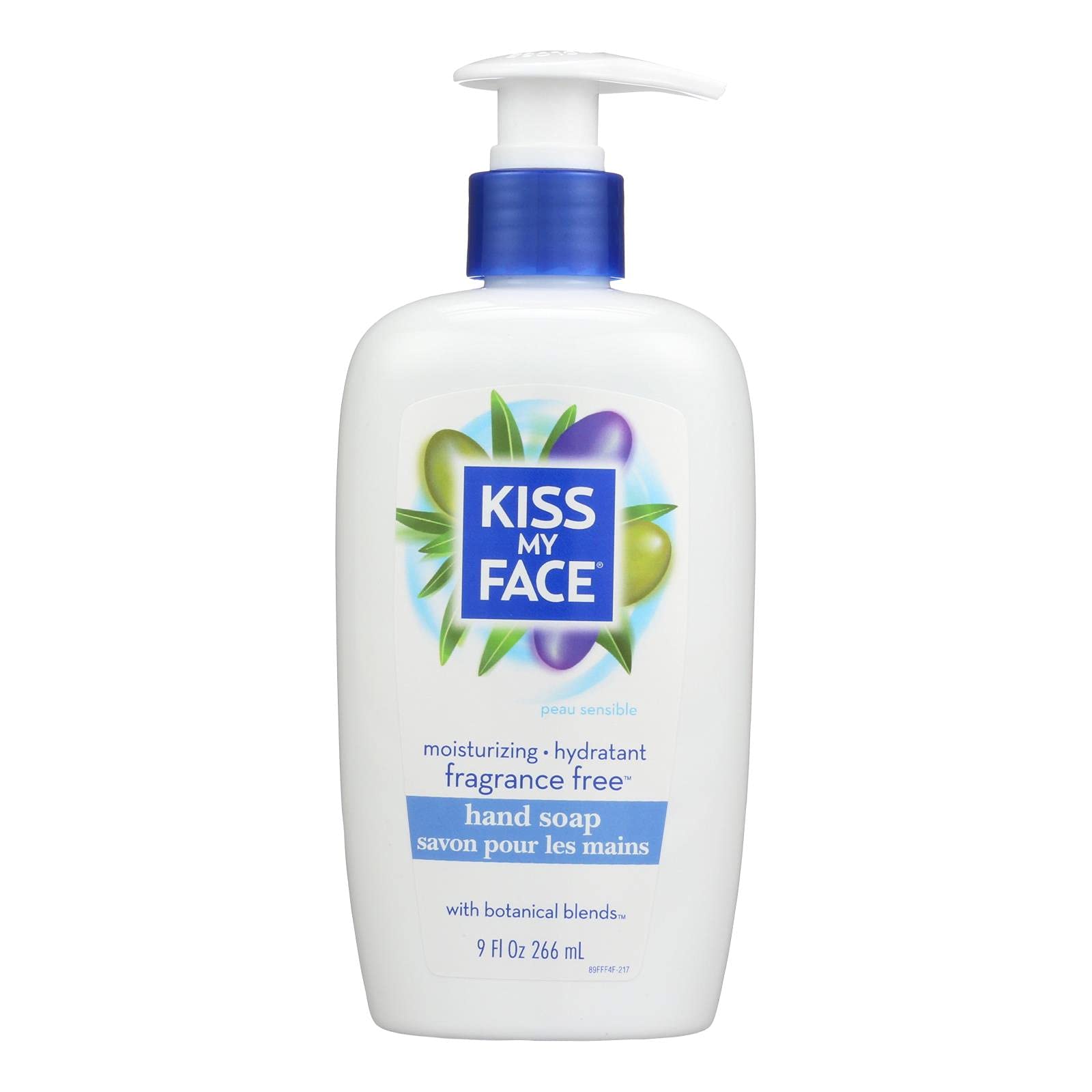 Kiss My Face Fragrance Free Moisturizing Hand Soap, 9 oz (Pack of 4)