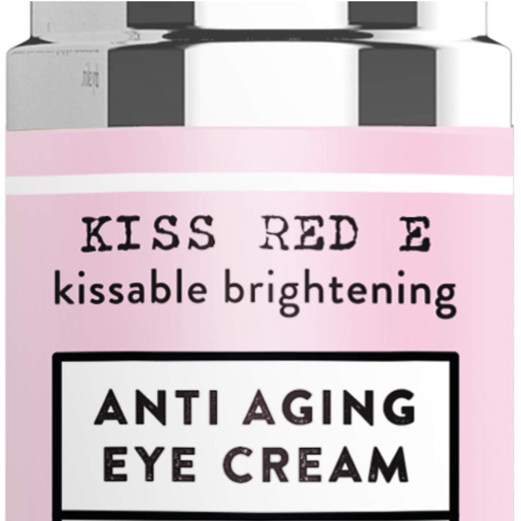Kiss Red E Anti Aging Eye Cream – Vegan, Hydrating Eye Care for Dark Circles & Wrinkles – 1 oz