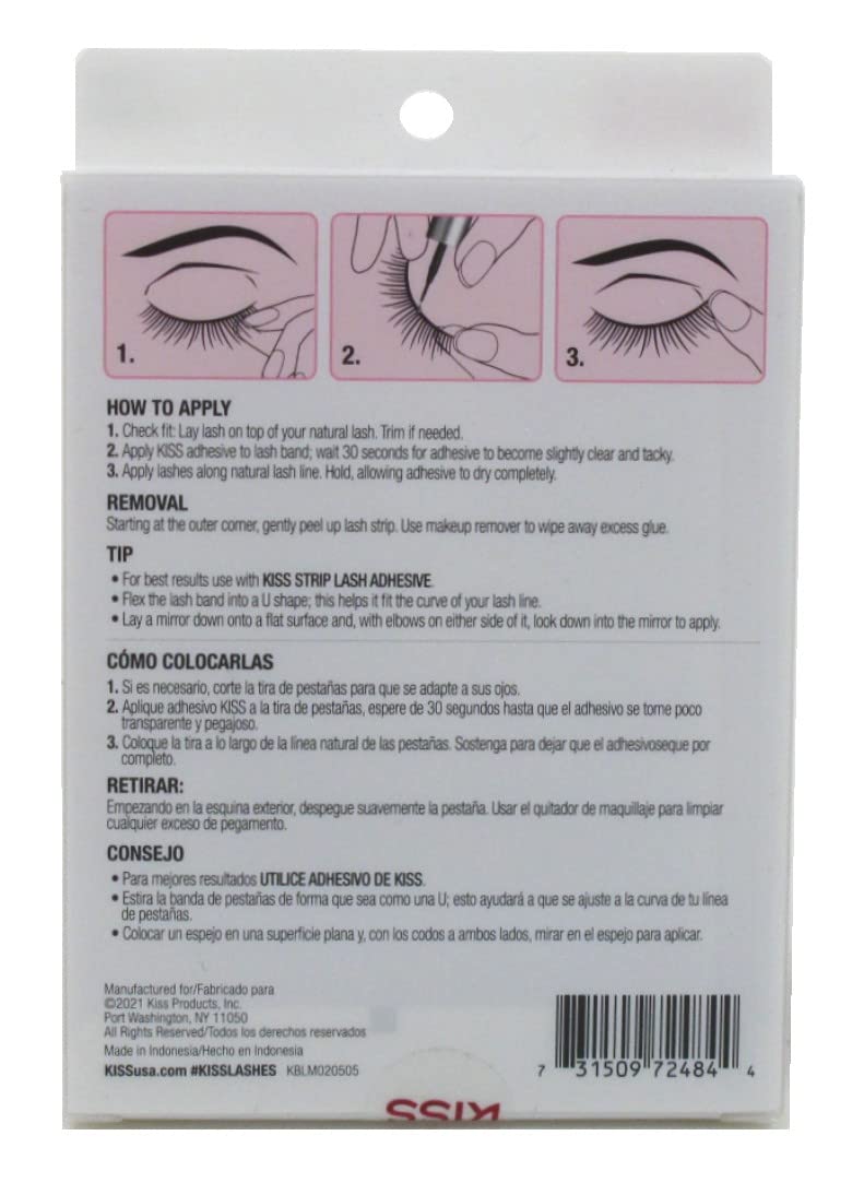 KISS So Wispy Pompadour Lashes – 5 Pairs (Pack of 3) | Full Volume & Curl