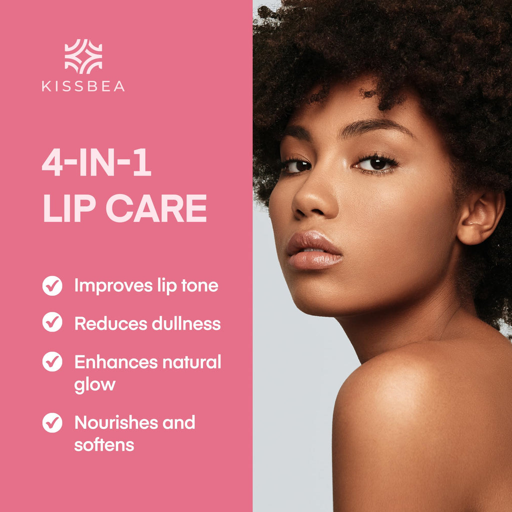 KissBea Lip Lightening for Dark Lips – Hydration & Tone with Vitamin C, Lemon Peel & Licorice | 15 mL
