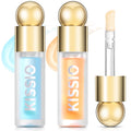 KISSIO Plumping Lip Gloss Set – Day & Night Lip Care with Ginger, Peppermint & Jojoba Oil