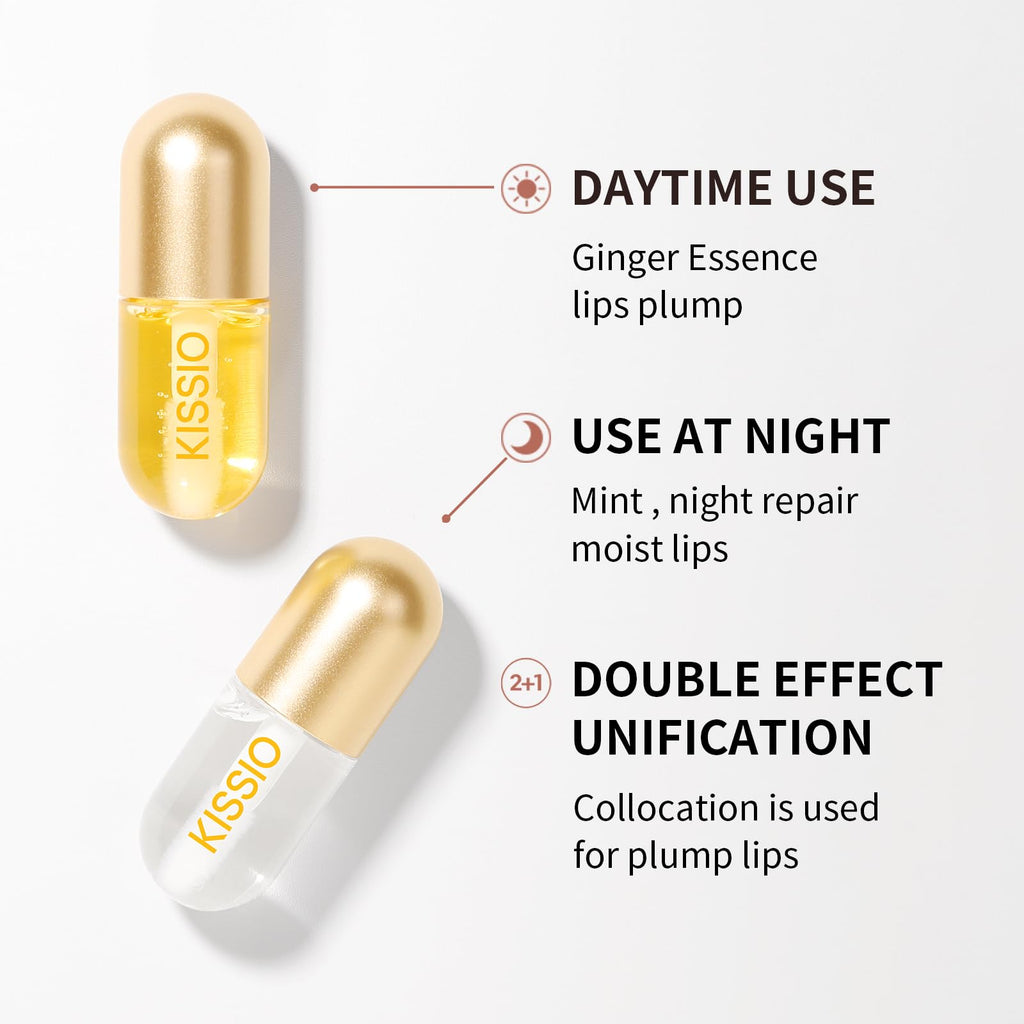 KISSIO Lip Plumper Duo – Day & Night Hydration, 11ml