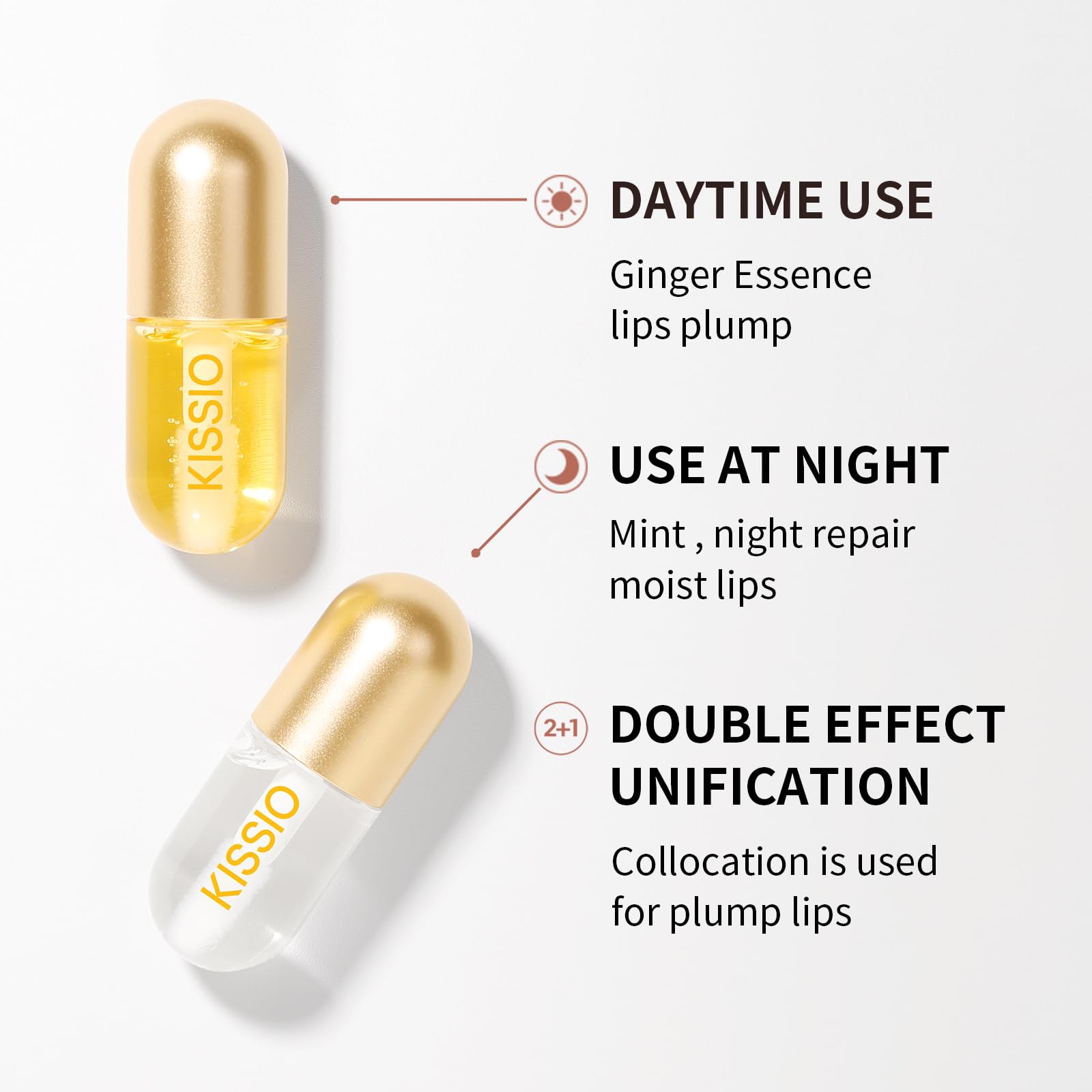 KISSIO Lip Plumper Duo – Day & Night Hydration, 11ml