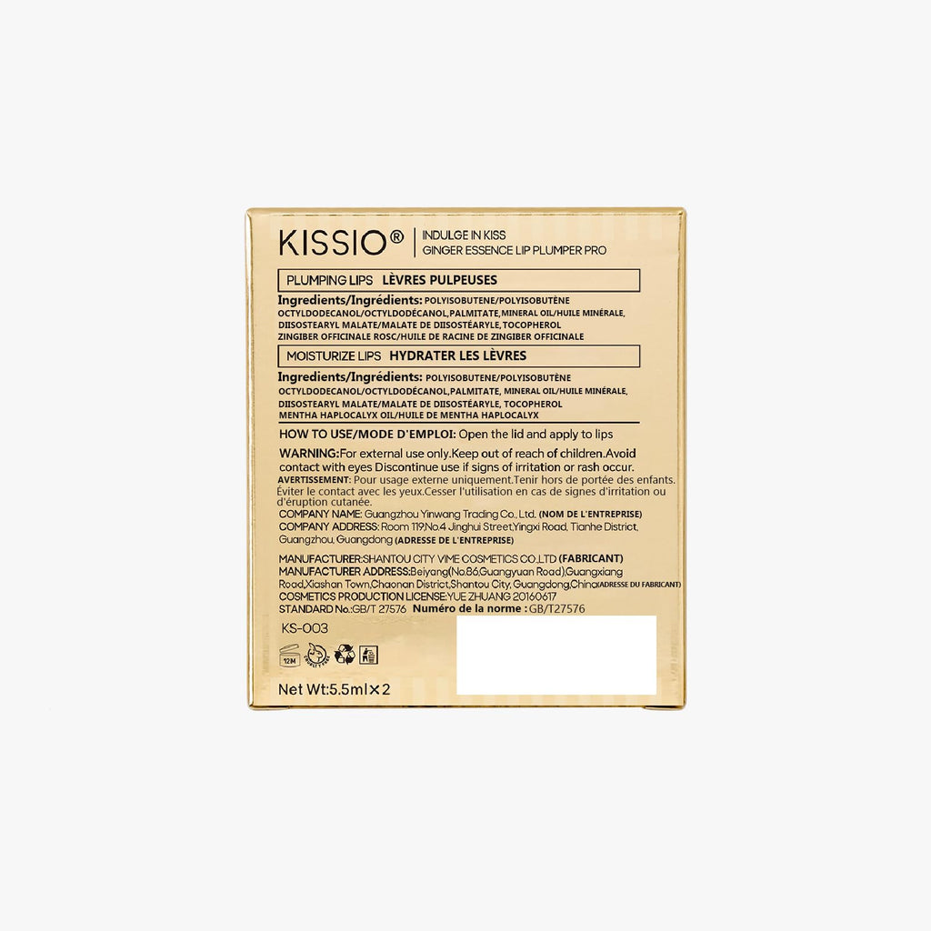 KISSIO Lip Plumper Duo – Day & Night Hydration, 11ml