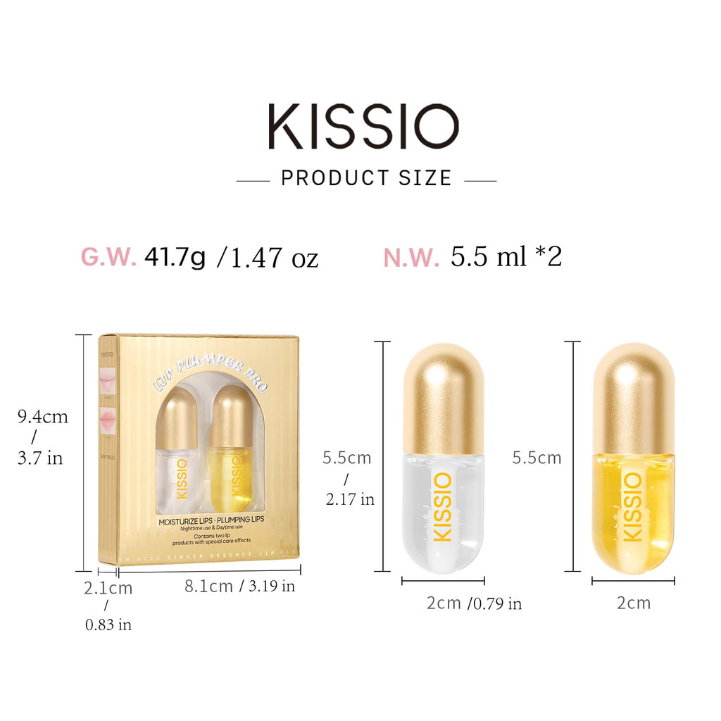 KISSIO Lip Plumper Duo – Day & Night Hydration, 11ml