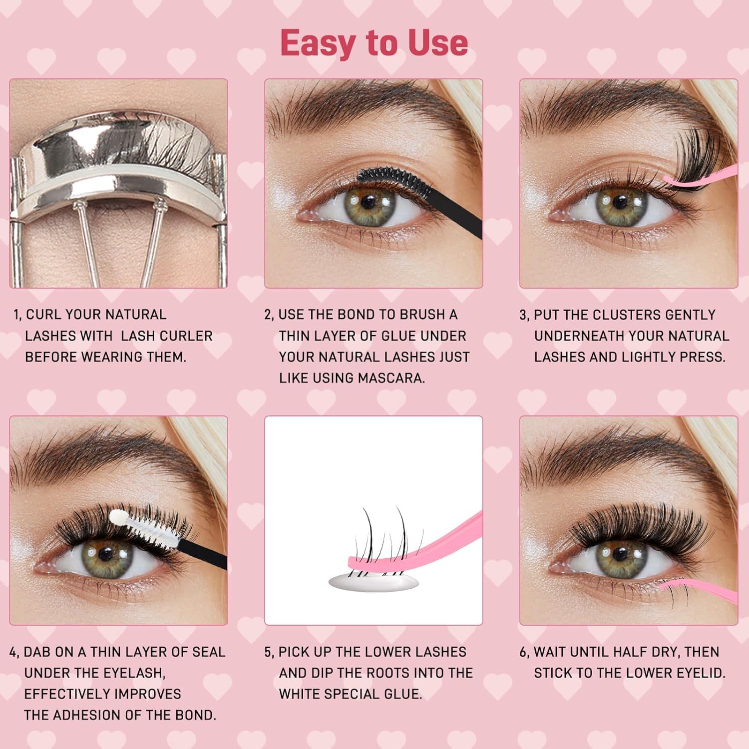 Kissxiaoya DIY Lashes Extension Kit with Lash Bond & Seal – At-Home Pro Lash Kit