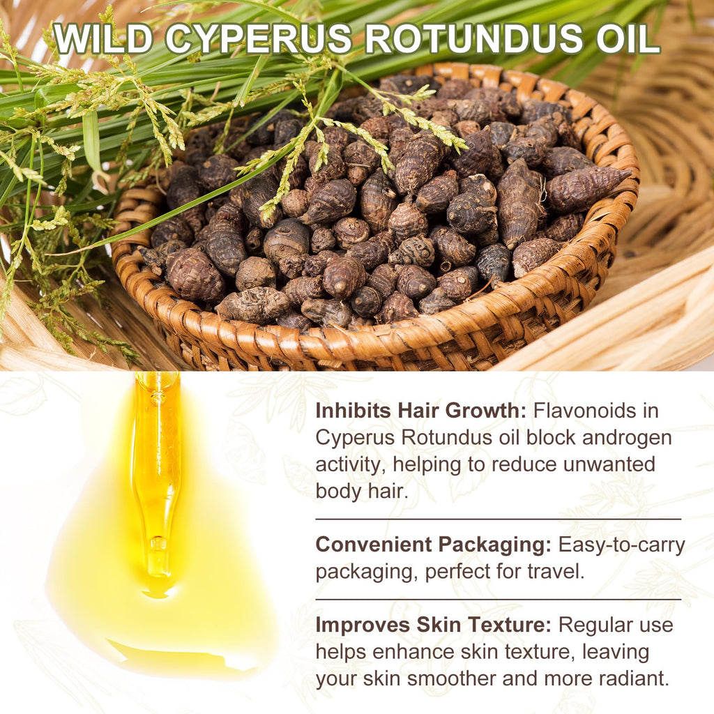 KITNOBLIS Cyperus Rotundus Oil – Hair Reduction & Hydration (120 ml)