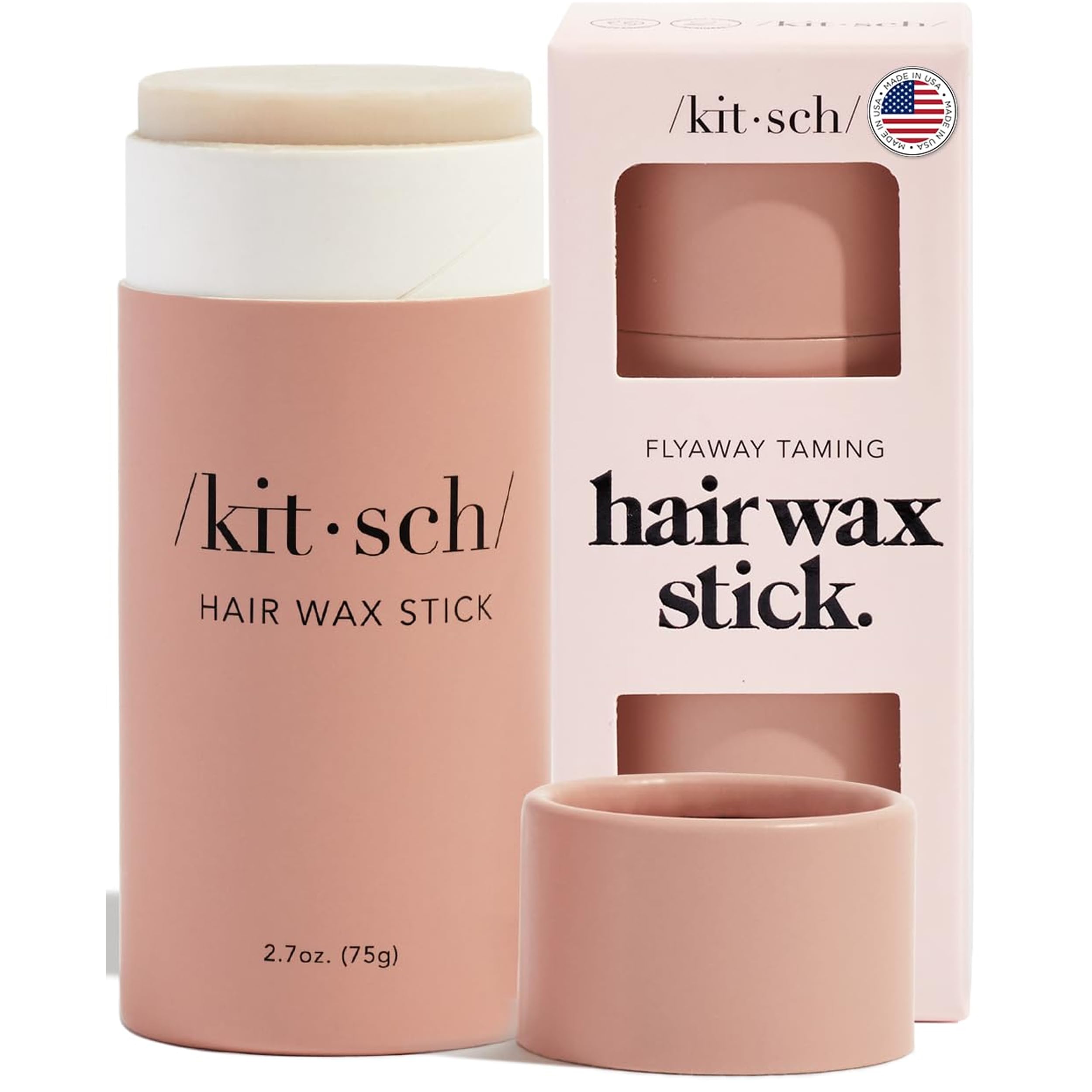 Kitsch Hair Wax Stick for Women & Men | Anti-Frizz, No Residue, All-Day Hold (2.7 oz)